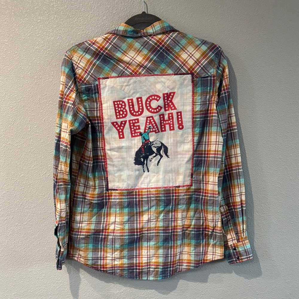 Wrangler up cycled pearl snap